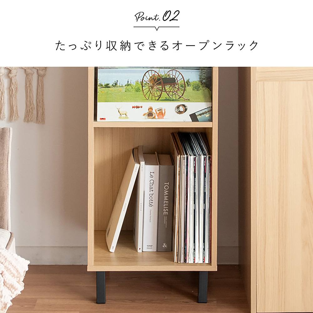 値下げ　レコードラック　ハンドメイド レコードラック カルマート RK-1000 BR 組立必要【直送品】 返品