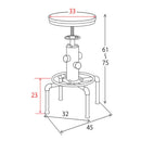 宮武製作所 バーチェア INDUSTRIAL メーカー直送 ▼返品・キャンセル不可【他商品との同時購入不可】 6.4kg
