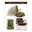 ポンプ肘式回転座椅子 UGUISU（うぐいす）YS-1375D BR【直送品】 返品・キャンセル・他商品と同時購入は不可