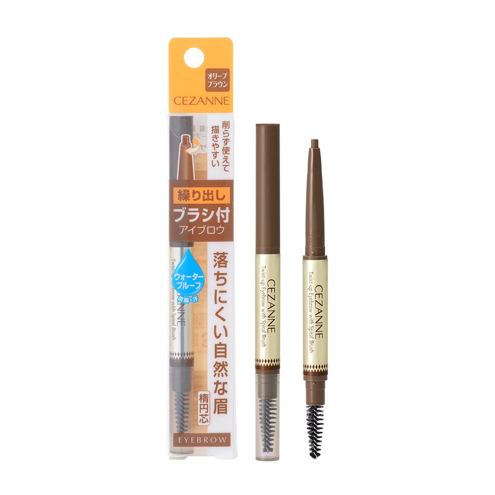 アイジェル２個＆フラウンセラム セザンヌ ブラシ付きアイブロウ繰り出し 02 0.23g