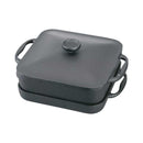 南部鉄器 スクエアパン浅型鍋・深型鍋セット(焼付) 21700 メーカー直送 ▼返品・キャンセル不可【他商品との同時購入不可】