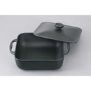 南部鉄器 スクエアパン浅型鍋・深型鍋セット(焼付) 21700 メーカー直送 ▼返品・キャンセル不可【他商品との同時購入不可】