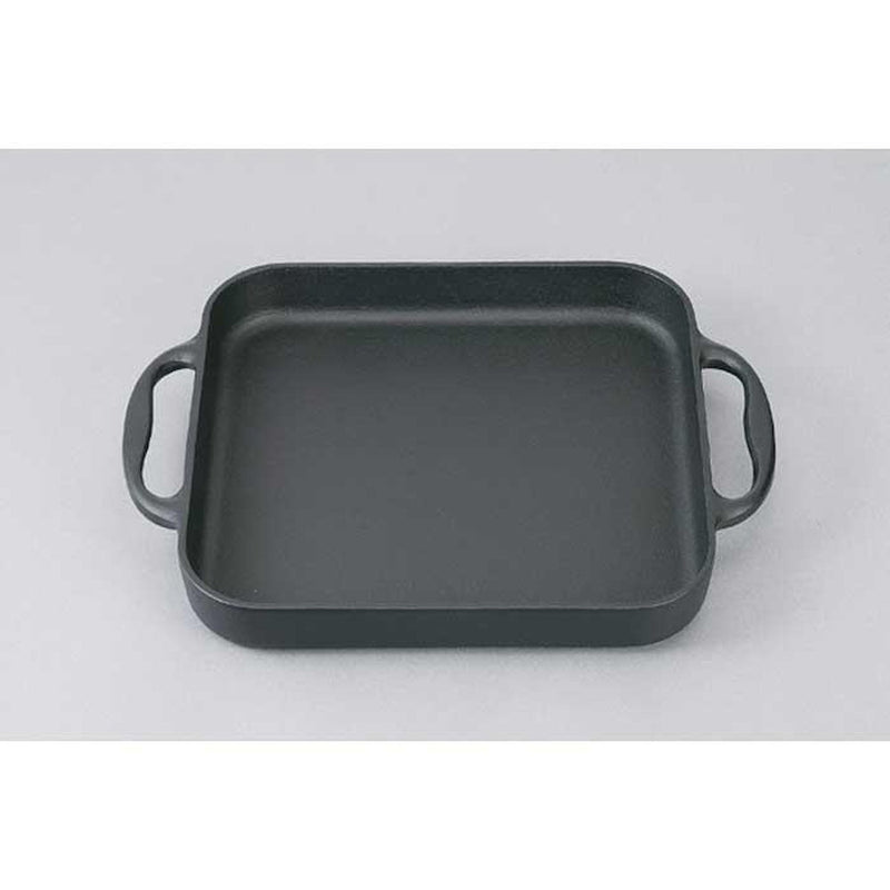 南部鉄器 スクエアパン浅型鍋・深型鍋セット(焼付) 21700 メーカー直送 ▼返品・キャンセル不可【他商品との同時購入不可】
