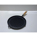 南部鉄器 グリルパン(木柄付) 23029 メーカー直送 ▼返品・キャンセル不可【他商品との同時購入不可】