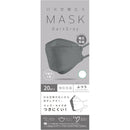 Fuji Mouth Spacious Mask Dark Gray 20 pieces