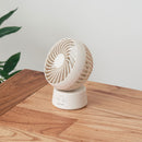 ミニデスクファン首振り機能付 オフホワイト PBAF005-OW メーカー直送▼返品・キャンセル不可【他商品との同時購入不可】