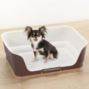 お掃除簡単ステップ壁付トイレ レギュラー ダークブラウン メーカー直送▼返品・キャンセル不可【他商品との同時購入不可】