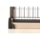 もっとお掃除簡単ペットサークル 90-60 ダークブラウン メーカー直送▼返品・キャンセル不可【他商品との同時購入不可】