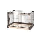 もっとお掃除簡単ペットサークル 90-60 ダークブラウン メーカー直送▼返品・キャンセル不可【他商品との同時購入不可】