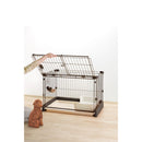 もっとお掃除簡単ペットサークル 90-60 ダークブラウン メーカー直送▼返品・キャンセル不可【他商品との同時購入不可】