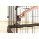 もっとお掃除簡単ペットサークル 90-60 ダークブラウン メーカー直送▼返品・キャンセル不可【他商品との同時購入不可】