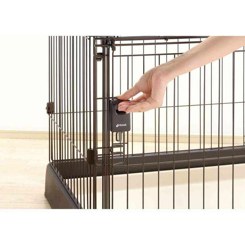もっとお掃除簡単ペットサークル 90-60 ダークブラウン メーカー直送▼返品・キャンセル不可【他商品との同時購入不可】