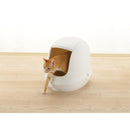 ラプレ ネコトイレ フード付 ホワイト メーカー直送▼返品・キャンセル不可【他商品との同時購入不可】