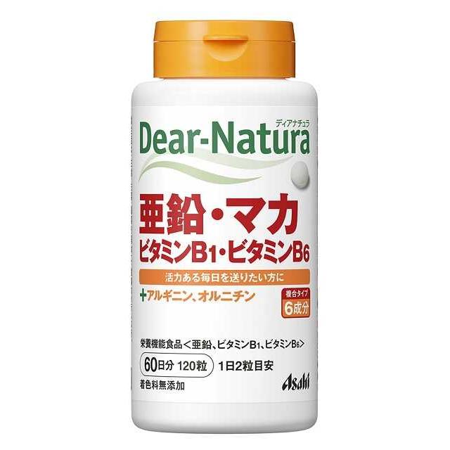 ◆Asahi Dear Natura 锌/玛卡/维生素 B1/B6 60 天 120 片