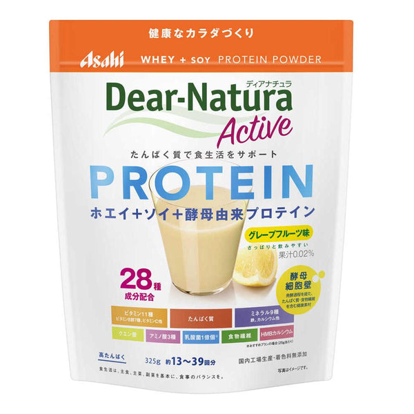 ◆Asahi Dear Natura 乳清+大豆蛋白柚子味 325g