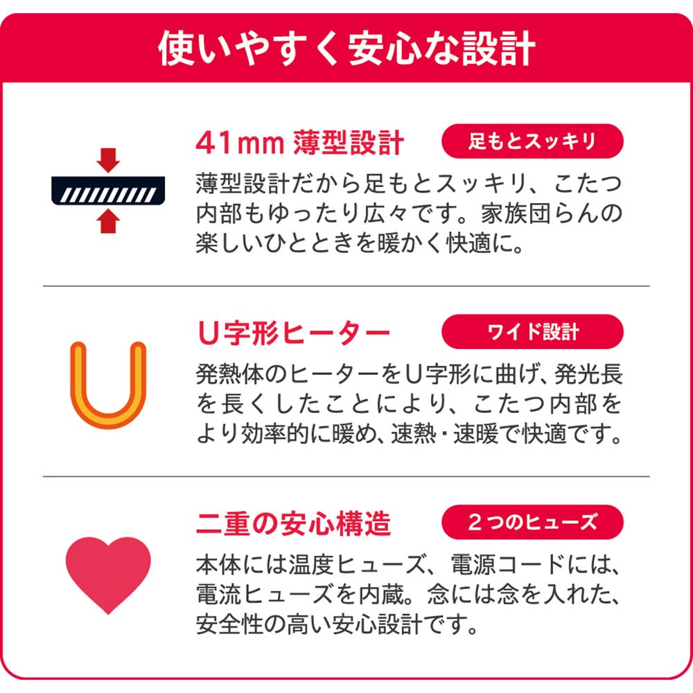 赤外線コタツ用ヒーター メトロレトロ MHU-501EC(K) メーカー直送
