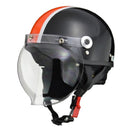 リ－ド工業 バブルシ－ルド付ハーフヘルメット ブラック／オレンジ フリ－ CR760BKOR