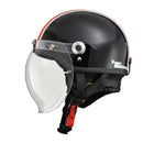 リ－ド工業 バブルシ－ルド付ハーフヘルメット ブラック／オレンジ フリ－ CR760BKOR