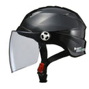 リ－ド工業 シ－ルド付ハ－フヘルメットBKーLL RE41BKLL