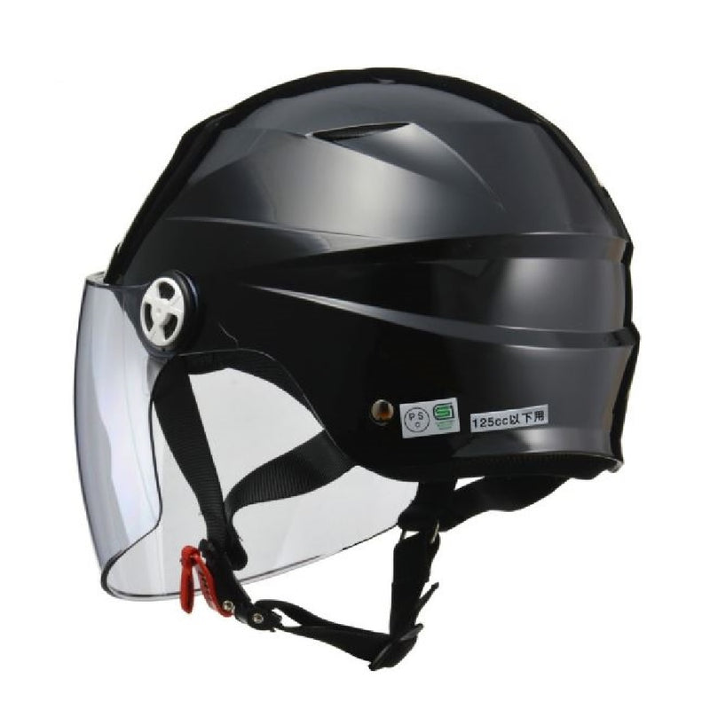 リ－ド工業 シ－ルド付ハ－フヘルメットBKーLL RE41BKLL