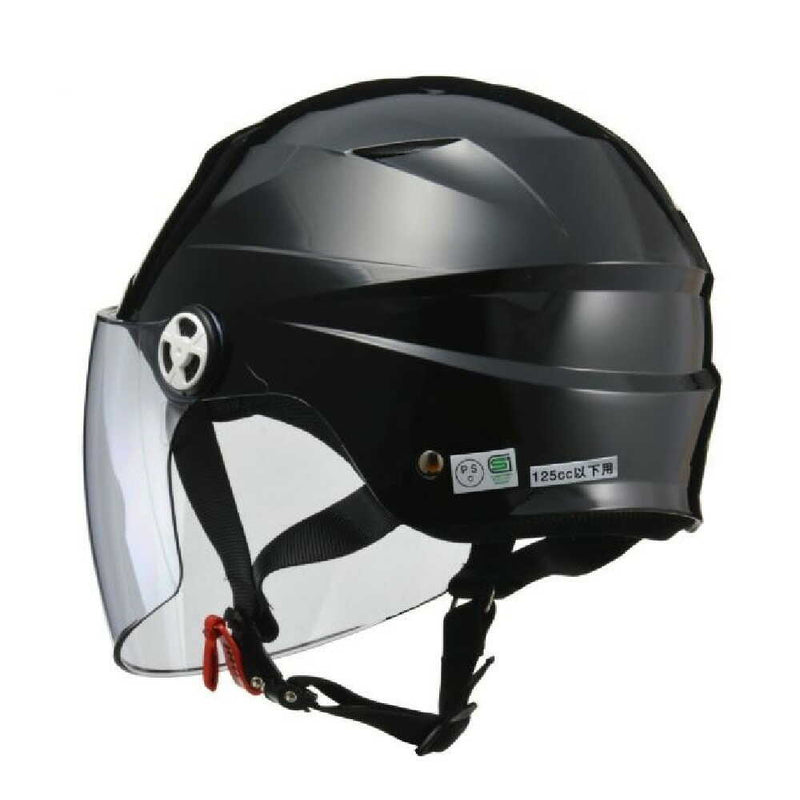 リ－ド工業 シ－ルド付ハ－フヘルメットBKーLL RE41BKLL