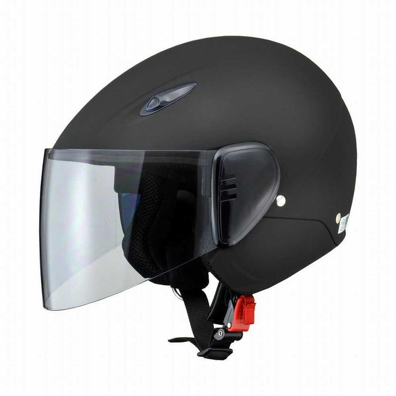 Reed Industries SERIO Semi Jet Helmet Half Matte Black RE35 MATBK 1 Piece