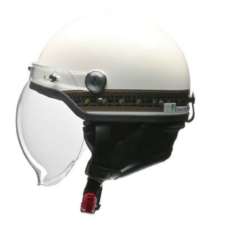 リ－ド工業 バブルシ－ルド付ハーフヘルメット エスニックアイボリ－ フリ－ CR760ETIV