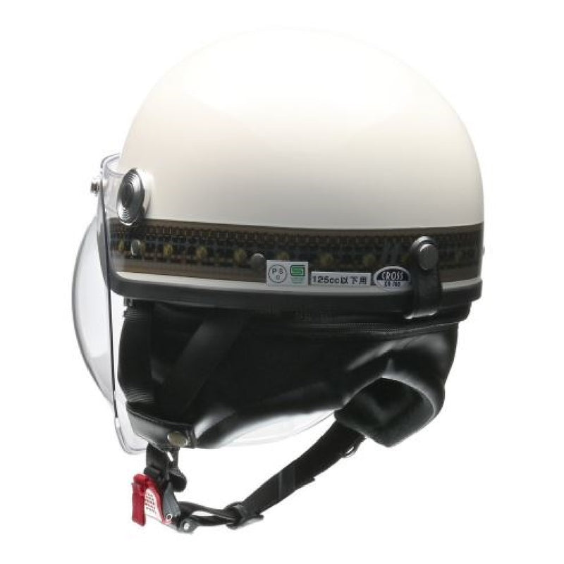 リ－ド工業 バブルシ－ルド付ハーフヘルメット エスニックアイボリ－ フリ－ CR760ETIV