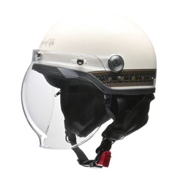 リ－ド工業 バブルシ－ルド付ハーフヘルメット エスニックアイボリ－ フリ－ CR760ETIV