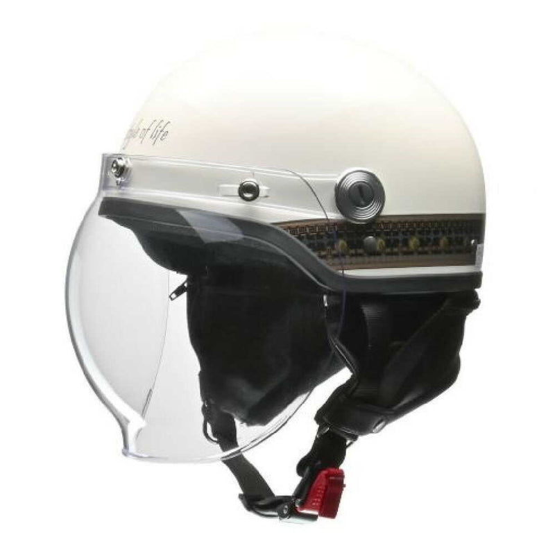 リ－ド工業 バブルシ－ルド付ハーフヘルメット エスニックアイボリ－ フリ－ CR760ETIV
