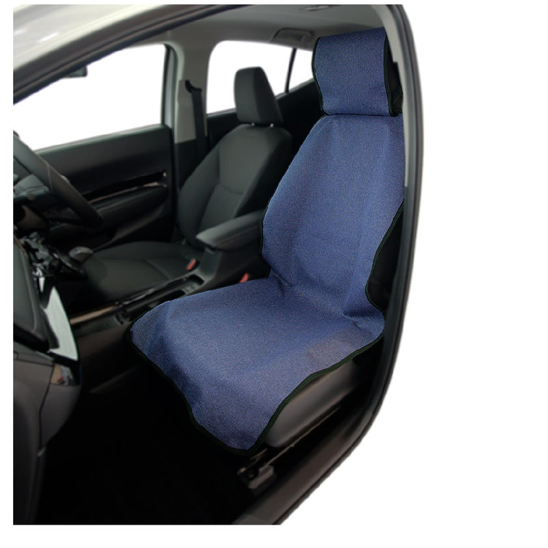 Nishiki Sangyo Seat Cover Waterproof Denim Navy BO2852 1 piece for front seat