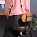 バースツール背付 HK-61201DBR 15187 メーカー直送 ▼返品・キャンセル不可【他商品との同時購入不可】