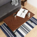 昇降テーブル　シルビア　ブラウン　19242　メーカー直送 ▼返品・キャンセル不可【他商品との同時購入不可】