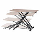 昇降テーブル　シルビア　ホワイト　19244　メーカー直送 ▼返品・キャンセル不可【他商品との同時購入不可】