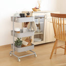 高さが調整できるワゴン マルシェ グレー 45067 メーカー直送 ▼返品・キャンセル不可【他商品との同時購入不可】