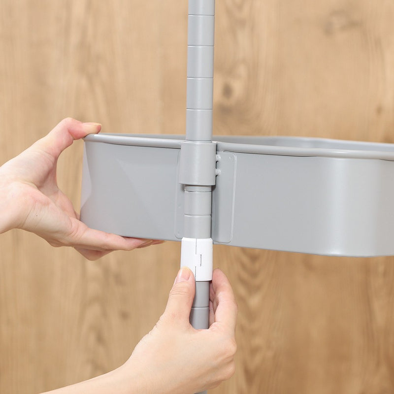 高さが調整できるワゴン マルシェ グレー 45067 メーカー直送 ▼返品・キャンセル不可【他商品との同時購入不可】
