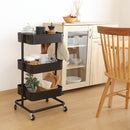 高さが調整できるワゴン マルシェ ブラック 45068 メーカー直送 ▼返品・キャンセル不可【他商品との同時購入不可】