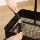 高さが調整できるワゴン マルシェ ブラック 45068 メーカー直送 ▼返品・キャンセル不可【他商品との同時購入不可】