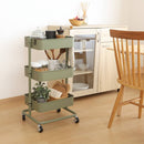 高さが調整できるワゴン マルシェ モスグリーン 45069 メーカー直送 ▼返品・キャンセル不可【他商品との同時購入不可】