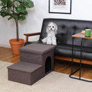 収納付きペットステップ&ハウス チャコール 53725 メーカー直送 ▼返品・キャンセル不可【他商品との同時購入不可】