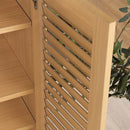 スリムシューズボックス ルーバー扉 ナチュラル 70746 メーカー直送 ▼返品・キャンセル不可【他商品との同時購入不可】