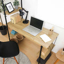 EZBOワイヤーロック片袖デスク OAK NA 71873 メーカー直送 ▼返品・キャンセル不可【他商品との同時購入不可】