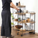 EZBOツイストロック キッチンカート OAK N 71879 メーカー直送 ▼返品・キャンセル不可【他商品との同時購入不可】