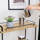 EZBOツイストロック キッチンカート OAK N 71879 メーカー直送 ▼返品・キャンセル不可【他商品との同時購入不可】