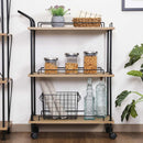 EZBOツイストロック キッチンカート OAK N 71879 メーカー直送 ▼返品・キャンセル不可【他商品との同時購入不可】