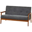 厚手ファブリックソファ ミート 2P GY 73763 メーカー直送 ▼返品・キャンセル不可【他商品との同時購入不可】