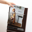 ウッドマガジンラック デコール 3段 スリム 82307 メーカー直送 ▼返品・キャンセル不可【他商品との同時購入不可】