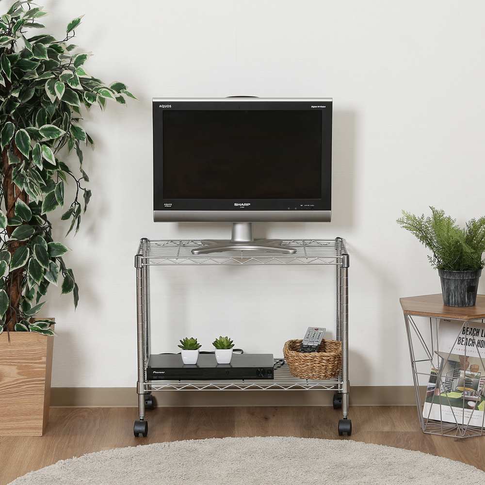 メタルTVラック2段 MTV-2CR 91783 【直送品】 返品・キャンセル・他