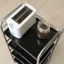 マルチワゴン4段 BK／CR 93398 メーカー直送 ▼返品・キャンセル不可【他商品との同時購入不可】