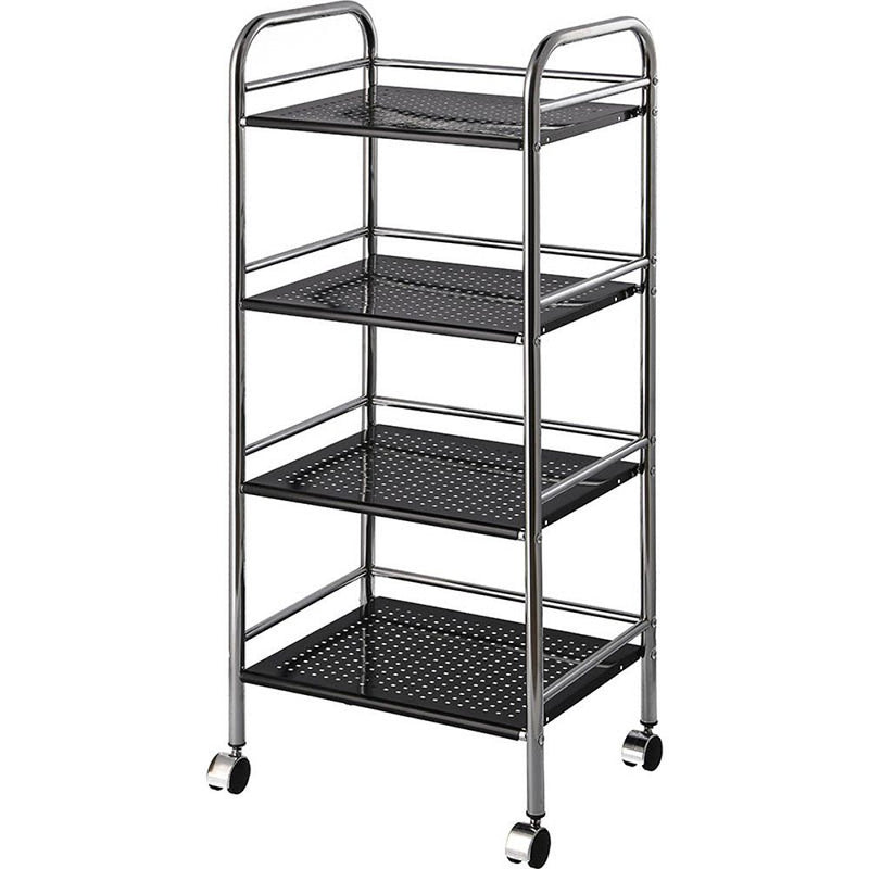 マルチワゴン4段 BK／CR 93398 メーカー直送 ▼返品・キャンセル不可【他商品との同時購入不可】